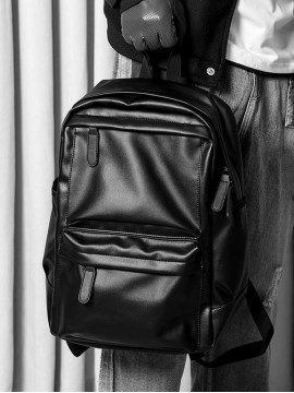 Large Capacity PU Leather Backpack