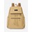 Drawstring Patch Decor Canvas Backpack