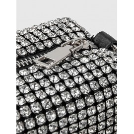 Women's Daily Party Shine Rhinestones Embellished Metal Chain Underarm Shoulder Bag