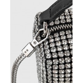 Women's Daily Party Shine Rhinestones Embellished Metal Chain Underarm Shoulder Bag