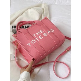 Large Capacity Letter Pattern Crossbody Bag