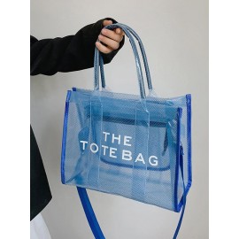 PVC Transparent Letter Pattern Clear Shoulder Bag