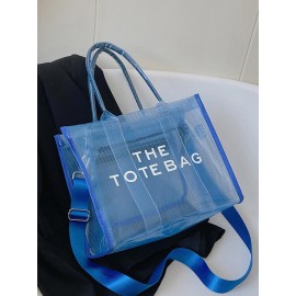 PVC Transparent Letter Pattern Clear Shoulder Bag