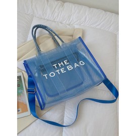PVC Transparent Letter Pattern Clear Shoulder Bag