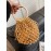 Handmade Braid Drawstring Wooden Handle Beach Tote Bag