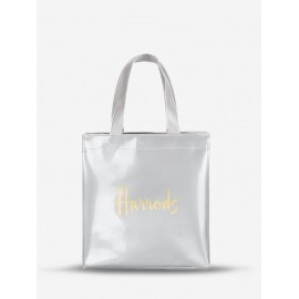 Women's Casual Daily Letter Pattern Waterproof PVC Shopper Work Office Tote Bag