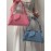 Denim Frayed Shoulder Bag
